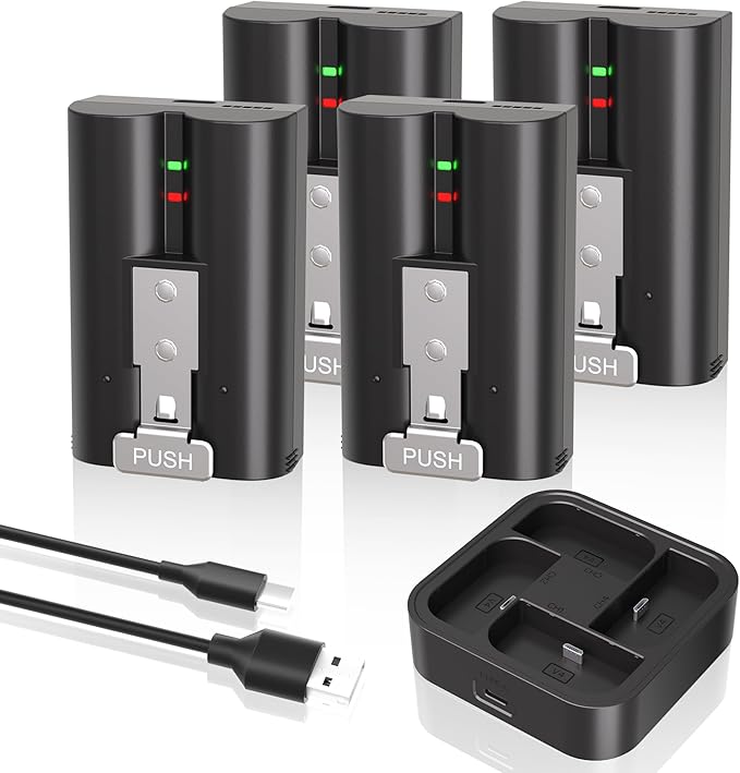 4-Pack 7200mAh for Ring Rechargeable Camera V4 Batteries Replacement by SUNORI