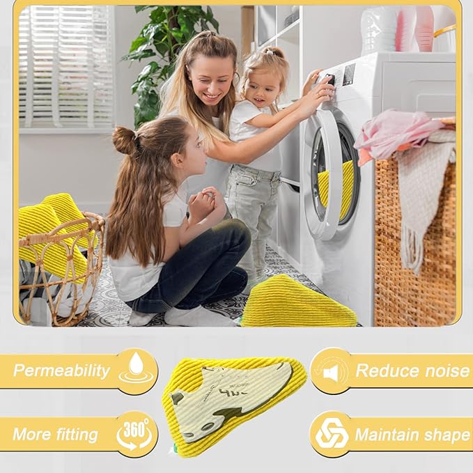 Shoes Washing Bag for Washing Machine, Reusable Laundry Shoe Bag For Washer And Dryer, Shoe Cleaning Washing Bag for All Shoe Types And Sizes (2 PCS - Yellow)