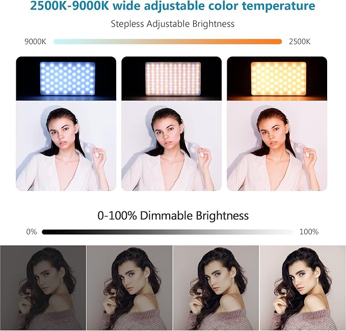 ST120 Pocket LED Video Light Rechargeable Fill Light 2500K-9000K Dual Color - Image 3