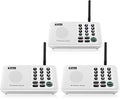 Wuloo Intercoms Wireless for Home 5280 Feet Range 10 Channel 3 Code, Wireless Intercom System for Home House Business Office, Room to Room Intercom, Home Communication System (3 Packs, White)