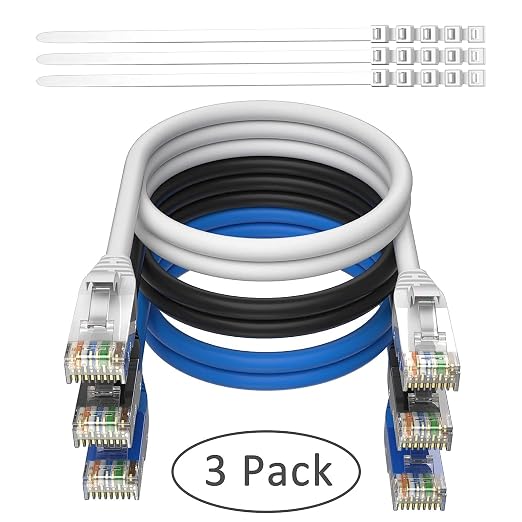Adoreen Cat 6 Ethernet Cable 1.5 Ft-3 Pack, High Speed Short Patch Cables - Image 6