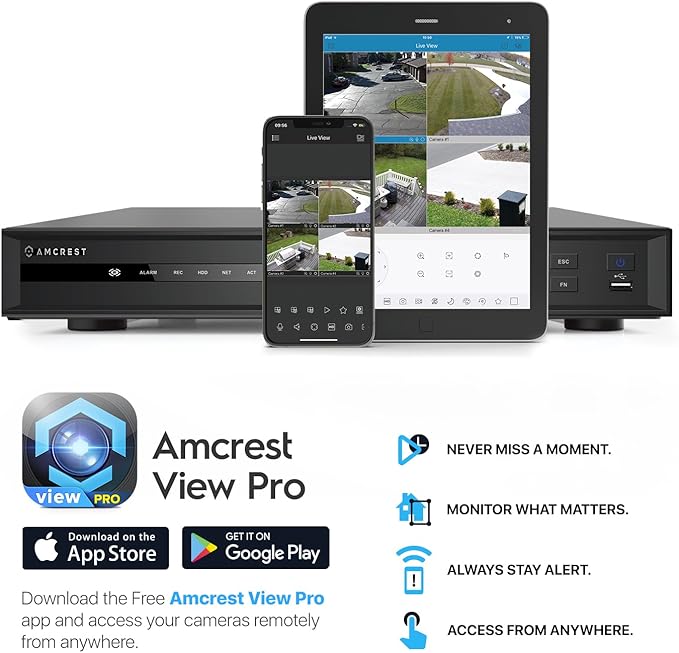 Amcrest 4K 32-Channel AI NVR (16-Port PoE) Smart NVR, Facial Recognition, Facial Detection & Vehicle Detection - Supports 32 x 4K IP Cameras, Supports up to 2 x 16TB HDD (Not Included) NV4232E-16P-EI