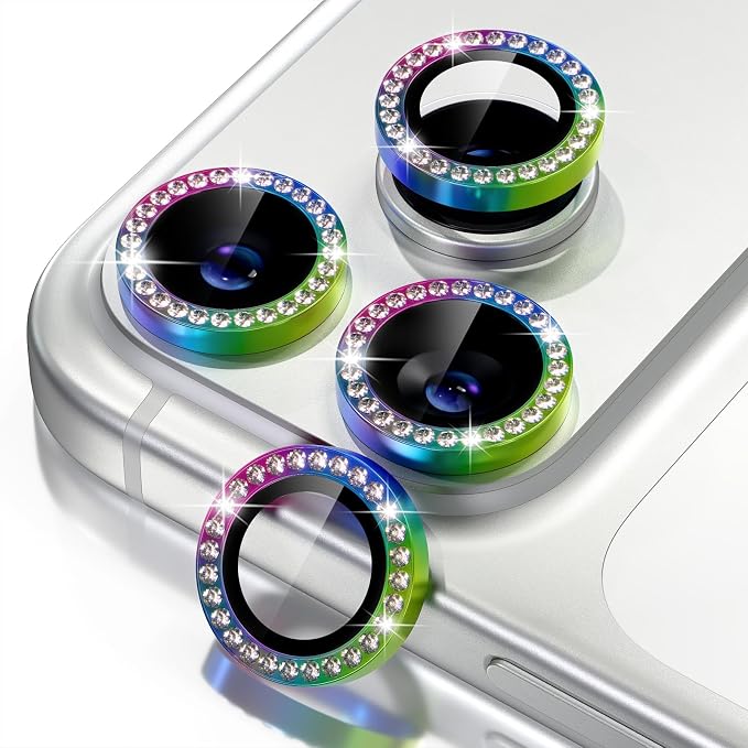 Misea Compatible for iPhone 17 Pro/iPhone 17 Pro Max Camera Lens Protector Bling by Misea