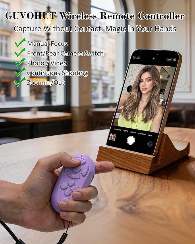 Bluetooth Remote Controller for TikTok Scrolling/Camera/Video Recording/Kindle - Image 3