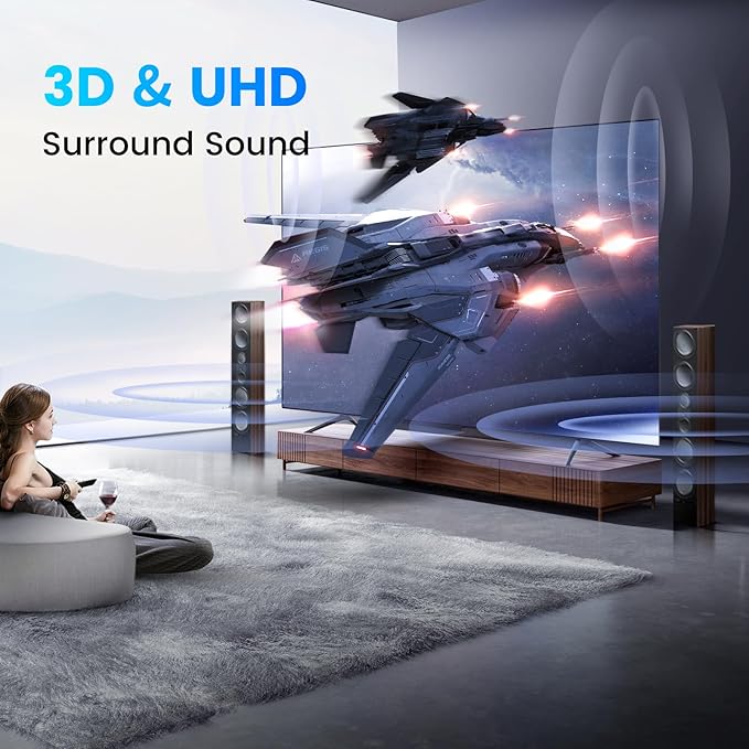 FERRISA 4x2 HDMI Matrix, 4K@60Hz 4 in 2 Out HDMI Switch Splitter with IR Remote, HDMI Matrix Switch + Optical + 3.5mm Audio Output, Support HDMI2.0, HDCP2.2, Auto Downscaler, 3D, Audio Extractor