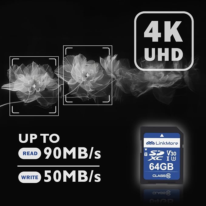 LinkMore 64GB Full-Size SD Card, SDXC Compatible - Image 3
