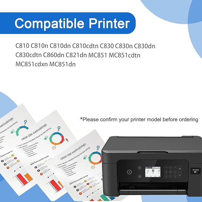 AENERN C810/C830 Drum Unit Compatible for OKI 44064012 44064011 44064010 44064009 Imaging Drum Work for OKI C810 C810n C810dn C810cdtn C830 C830n C830dn C830cdtn Printer 1 Black