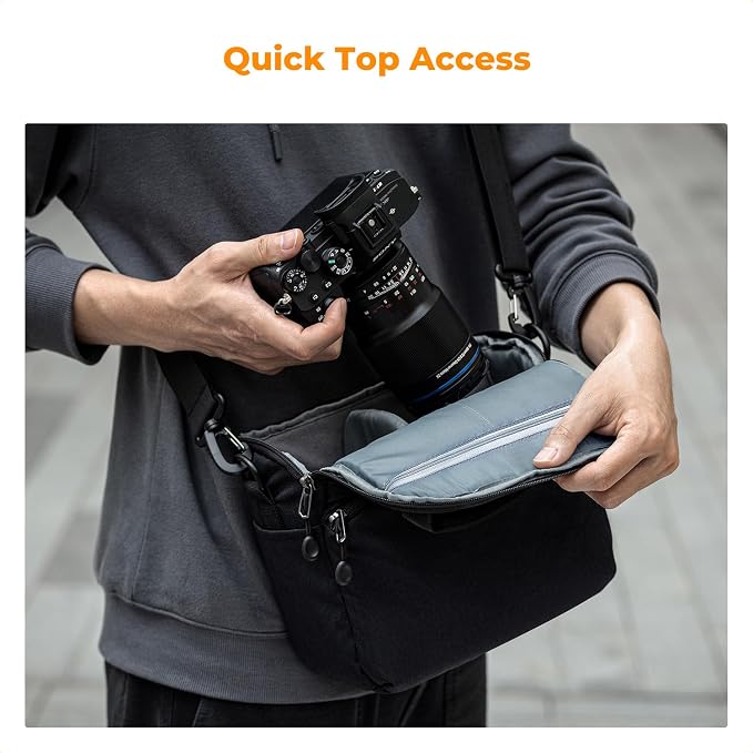 K&F CONCEPT Camera Sling Bag Small Crossbody Camera Case DSLR/SLR/Cute Compact - Image 4