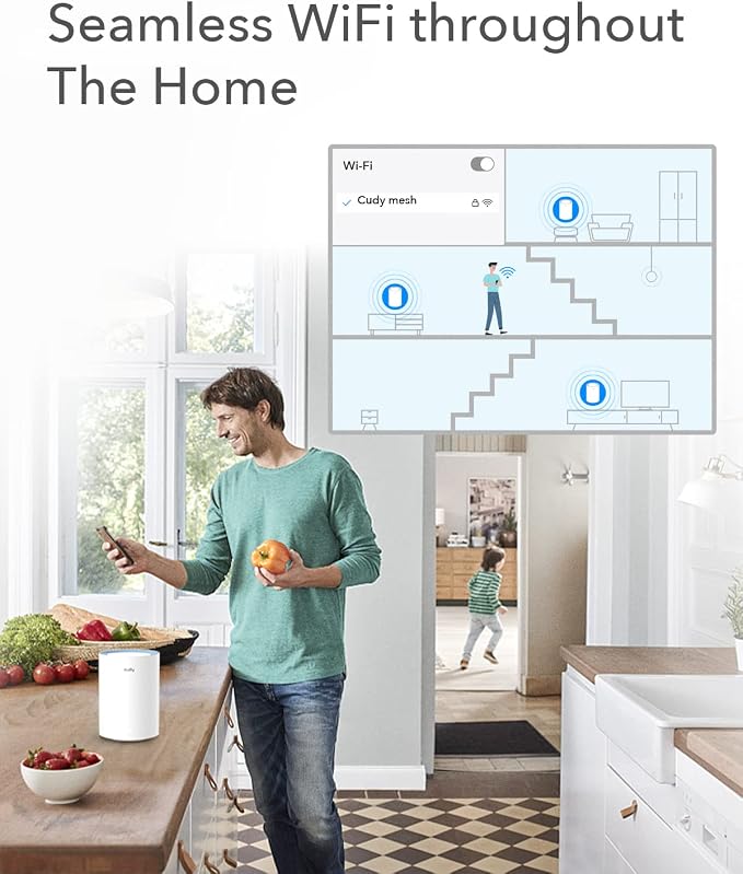 Cudy M1200 2-Pack AC1200 Whole Home Mesh WiFi System, AC1200 Dual Band WiFi - Image 6