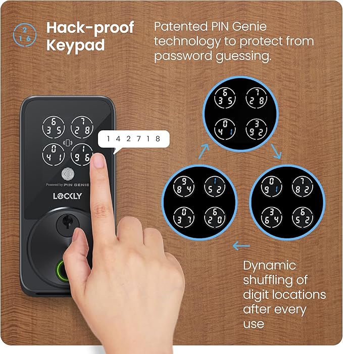 Lockly Secure Pro Smart Door Lock, Fingerprint Keyless Entry Door Lock - Image 3
