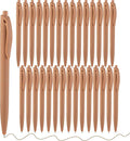 Aozora Pens Bulk 30 Pack Click Pens No Bleed Wholesale Retractable Ballpoint Pens Medium Point,Smooth Ink Pens for Journaling School Office Supplies 1.0MM (Brown Ink)
