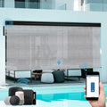 SmartWings Motorized Sun Shades Outdoor Patio Smart Blinds Remote Control Roll by SmartWings