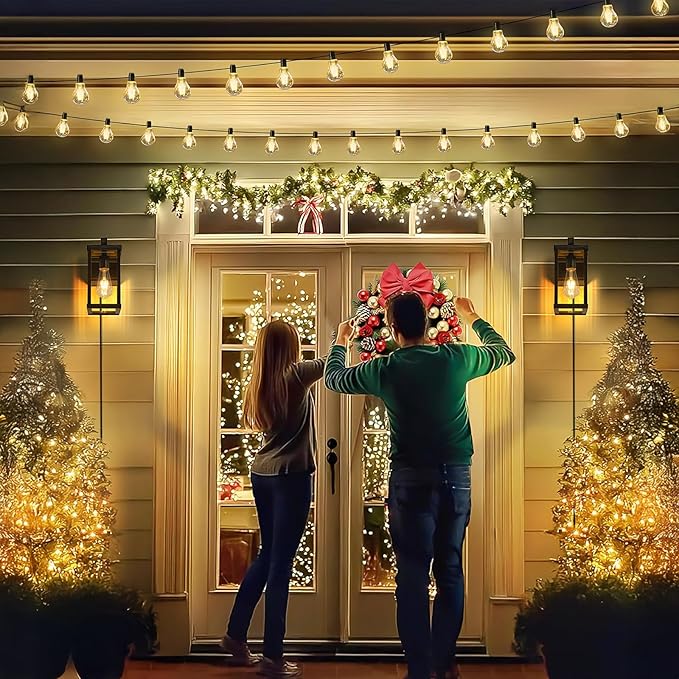 JOKAONOTL Dusk to Dawn Porch Lights with GFCI Outlets Waterproof Outdoor Wall Lights Exterior Lighting Fixtures Modern Outside Lights Wall Mount for House Patio Garage,Gold Brown,11.8''H,1PC