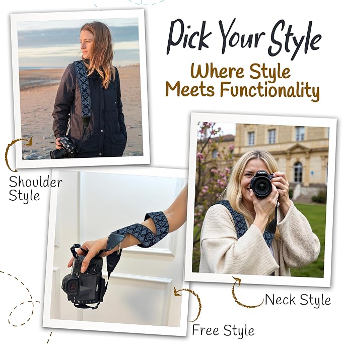 Art Tribute Camera Strap For Photographers Padded Universal Fit Neck Shoulder & - Image 7