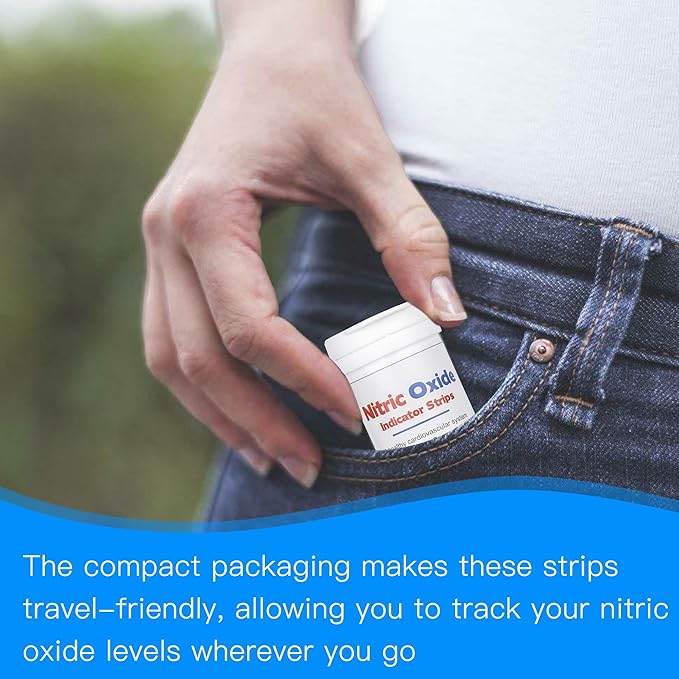Nitric Oxide Test Strips, Test Salivary Nitrite Levels, Monitoring The Effect of Nitric Oxide Supplements, Nitric Oxide Indicator Strips, Easy to Use and Fast Result