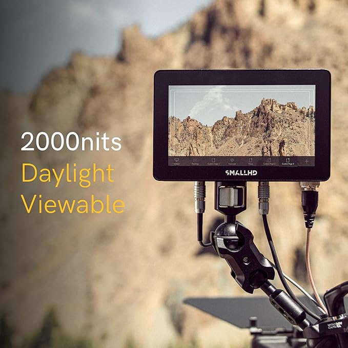 SmallHD Cine 5 Camera Monitor with 5-Inch 1920 x 1080 Touchscreen Display, 3G-SDI/HDMI, Bright 2000nits Daylight Viewable LCD Panel, for Video Production