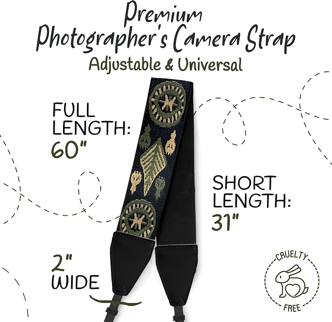 Art Tribute Camera Strap For Photographers Padded Universal Fit Neck Shoulder & - Image 5