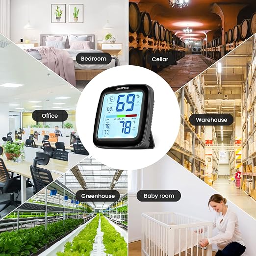 SMARTRO SC42 Professional Digital Hygrometer Indoor Thermometer Room Humidity - Image 7
