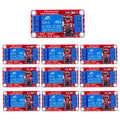 HUAREW 5V One Channel Relay Module Relay Switch with OPTO Isolation High Low Level Trigger (Pack of 10)