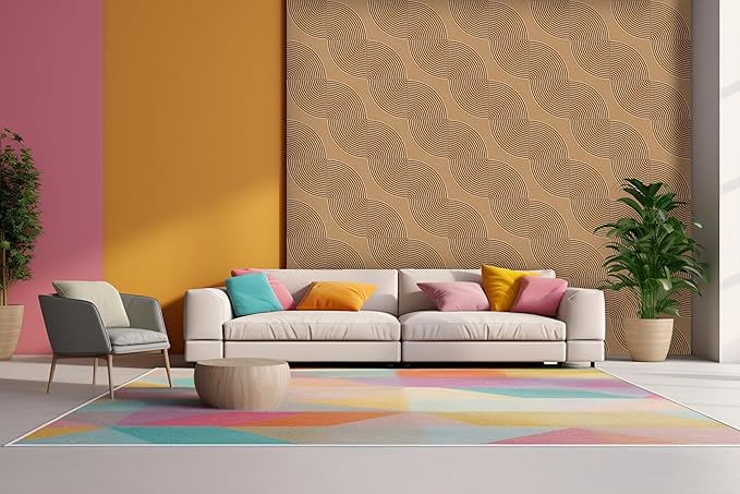 From Plain To Beautiful In Hours 9002 Arc Swell PVC 12 in x 12 in Peel and Stick Wall Panels (Covers / 10 sq.ft), Brown Candy, 10 Piece