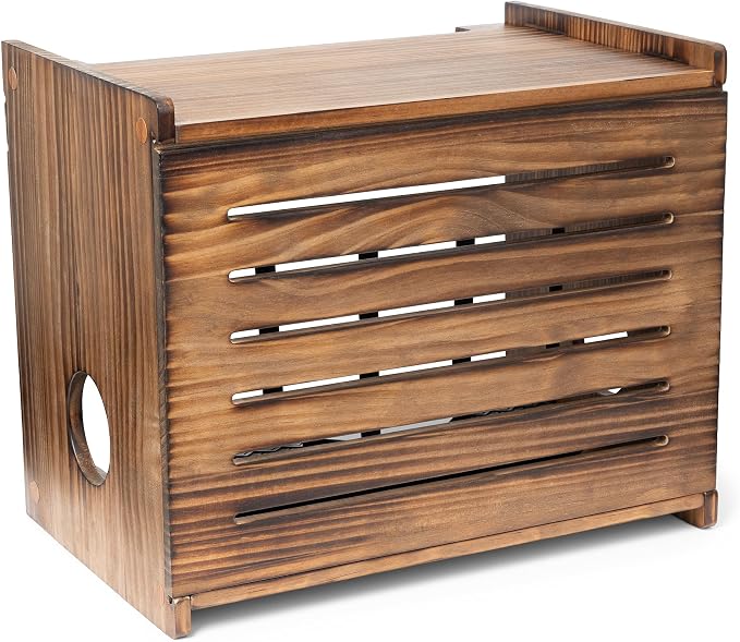 Wooden WiFi Router Storage Box by Unknown