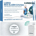 Lunderg Large Bed Alarm for Elderly Adults - Wireless Sensor Pad (20” x 30”) & Pager - Safety Bed Alarms and Fall Prevention for Elderly and Dementia Patients - for Patients That Move a lot