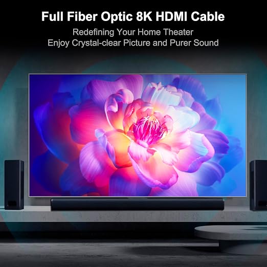 RUIPRO 8K Detachable Full Fiber Optic Armored HDMI 2.1 Cable 10FT, Ultra High - Image 8