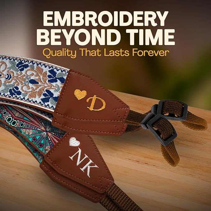 Art Tribute Custom Camera Strap Retro Gold - Image 4