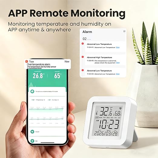 Smart WiFi Temperature Humidity Monitor: TUYA Wireless Temperature Humidity - Image 3