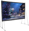 Instahibit 100" Outdoor Projector Screen and Stand Portable Movie Projection Fast Folding 16:9 4K HD Home Theater Camp Backyard Cinema with Carry Bag