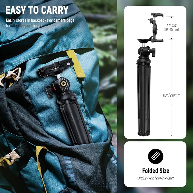 NEEWER Tripod for iPhone with Remote, Mini Flexible Phone Tripod Stand Vlog - Image 7