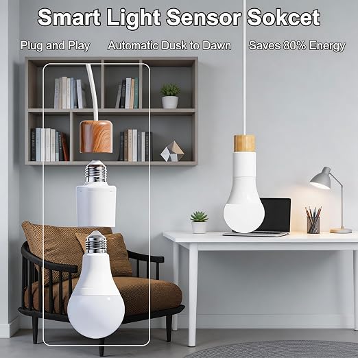 Motion Sensor Light Socket, Auto On/Off Smart Light Socket Adapter - Image 6