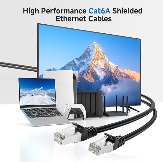 Cable Matters 10Gbps Snagless Shielded Cat 6A Ethernet Cable - 25ft - Image 2
