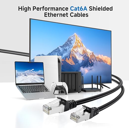 Cable Matters 10Gbps 10-Pack Snagless Shielded Cat 6A Ethernet Cable - 14ft - Image 2