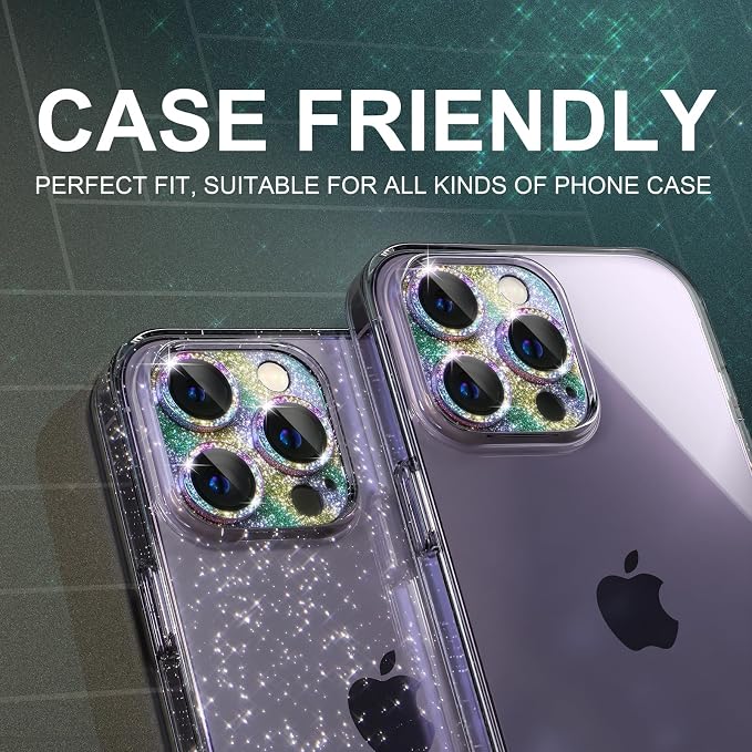Choiche for iPhone 14 Pro/iPhone 14 Pro Max Camera Lens Protector, Bling Camera - Image 5