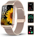 ChronArk Fitness Tracker Watch for Women Men, Step Counter Compatible with iPhone Android, IP68 Waterproof Activity Tracker with Sleep Monitor, 110+ Sports Pedometer (Minimalist, Duskgold, 1.57)
