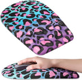 BOCHEERY Ergonomic Mouse Pad Wrist Support,Upgrade Mousepad with Massage Design,Non-Slip PU Base Desktop Mouse Pads for Pain Relief, Computer, Office & Home,12 x 8 in（F-Purple Leopard）