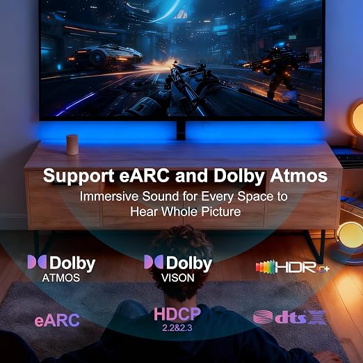 8K Fiber Optic HDMI Cable 50FT, 48Gbps Ultra High Speed Long HDMI 2.1 Cord - Image 6