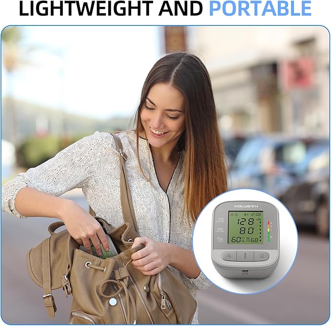 VOLUETH Upper Arm Blood Pressure Cuff, Blood Pressure Monitor for Kids & Adult, Small Cuff 7"-9"，Medium/Large Cuff 9"-17"，Perfect for Health Monitoring