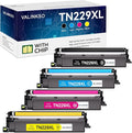 Valinkso TN229XL Toner Cartridge Replacement for Brother TN229 TN229XL Toner Compatible with Brother MFC-L3780CDW HL-L3280CDW MFC-L3720CDW HL-L3220CDW HL-L3300CDW, High Yield 4-Pack (BK/C/M/Y)