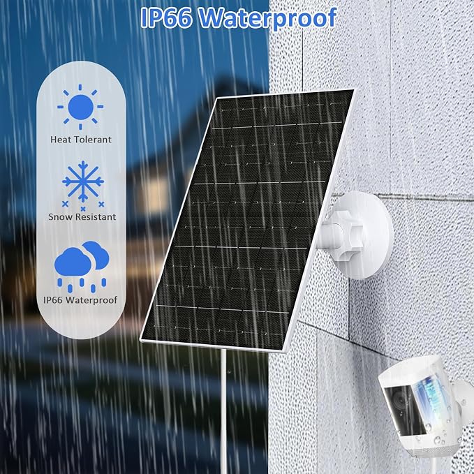 FUTUREZEN Solar Panel for Ring Camera, 6W Solar Charger Compatible - Image 5
