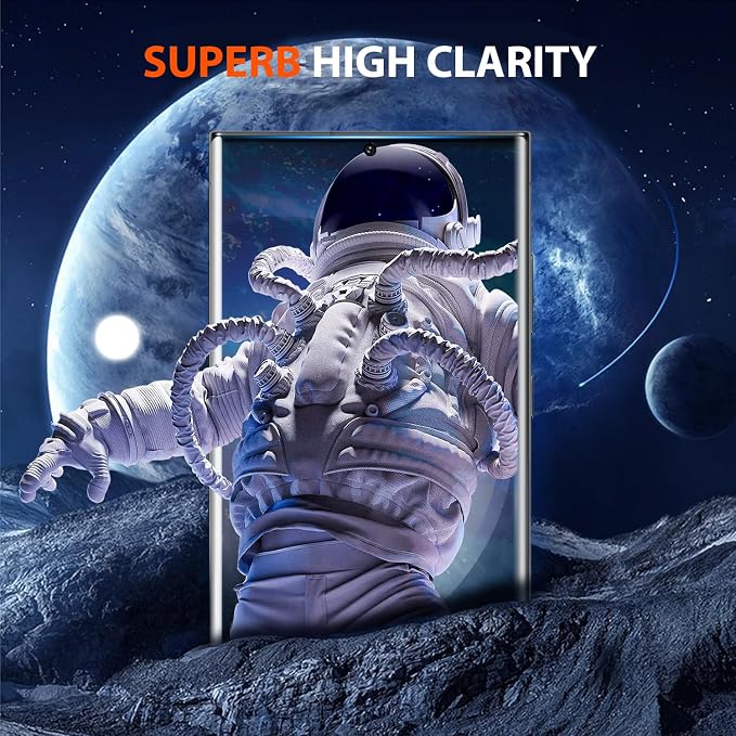 3 Pack Galaxy S23 Ultra Screen Protector, HD Clear Tempered Glass, Fingerprint - Image 6