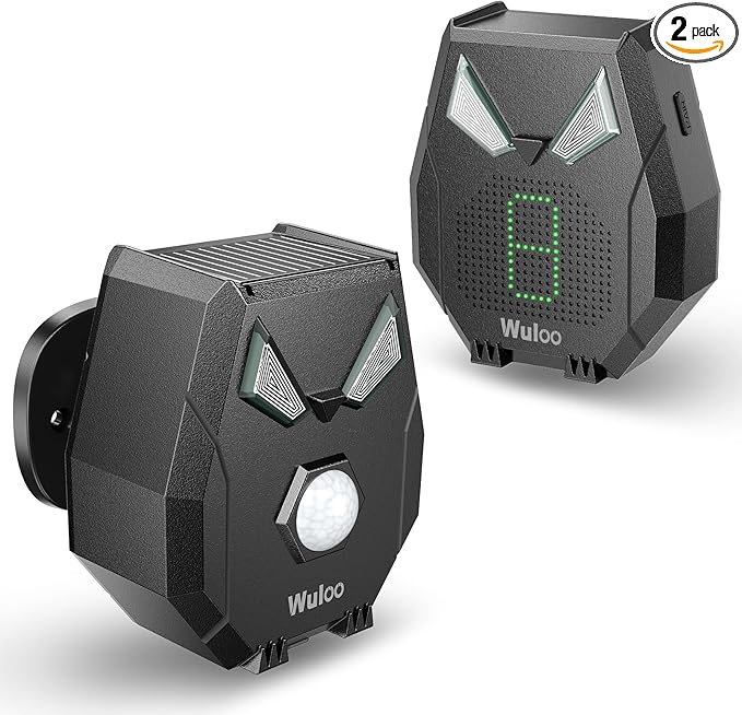 Solar Driveway Alarm Wireless Outside Weatherproof 1/2 Mile Long Range, Outdoor Motion Sensor Detector Alarm Driveway Alert System with Rechargeable Battery/Expandable (1 Sensor &1 Receiver Set)