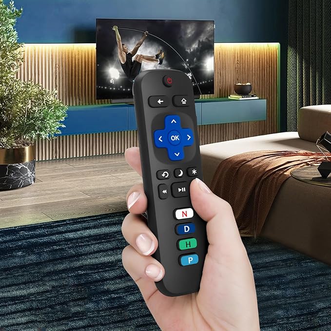 Replacement RC280 RC282 fit for TCL-Roku-TV-Remote-Control, Universal TV Remote for Roku Ruko Ruku Hisense, Onn, Sharp, Philips TVs