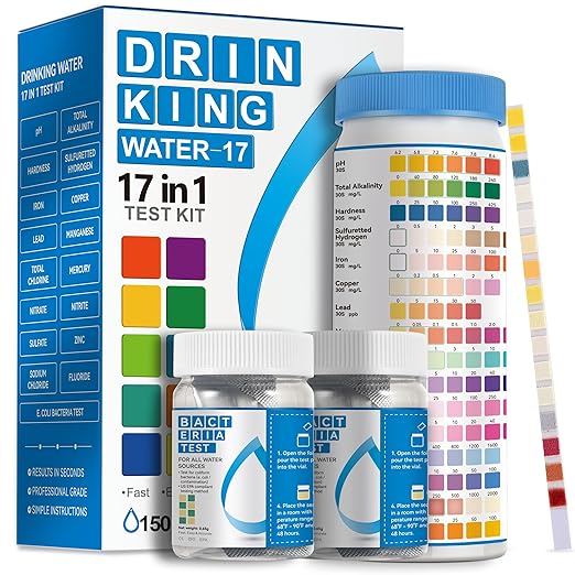 AAwipes Drinking Water Test Strips 150 + 2 Bacteria Tester Kits, Complete Testing Kit for Home, Well, Tap, City, Flood Water (K03-150)