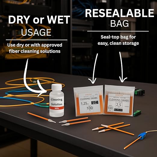 Fiber Optic Cleaning Swabs 100 Pack - Image 7