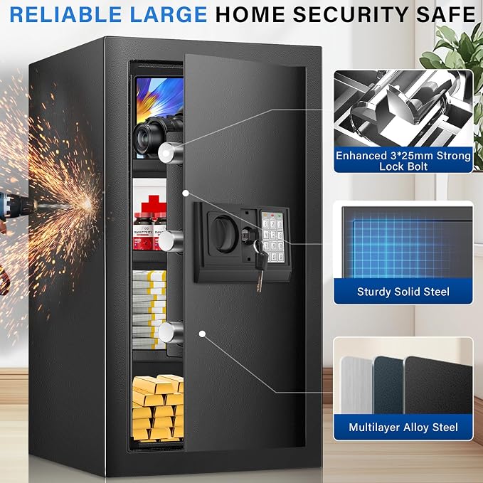 23.62 inches Tall Safe Box, 4.4 Cuft Home Safe - Image 3