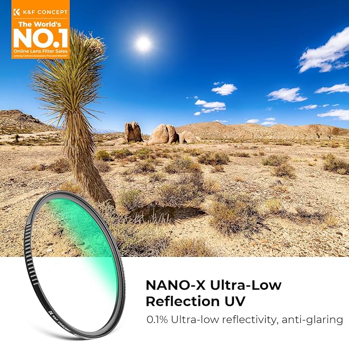K&F CONCEPT 55mm Ultra-Low Reflectivity MCUV Lens Protection Filter 28 - Image 2