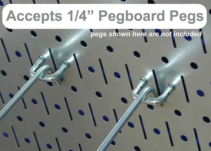 Wall Control 4 ft. Metal Pegboard Organizer - Standard Tool Storage Kit & Deluxe Hook Assortment for Slotted Tool Board - White