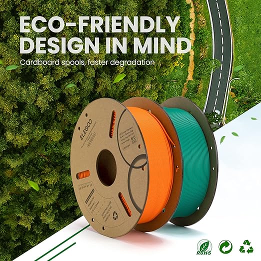 ELEGOO PLA Filament 1.75mm Bundle 4KG, Black & White 3D Printer Filament Bulk Dimensional Accuracy +/- 0.02mm, 4 Pack 1kg Cardboard Spool(2.2lbs) Fits for Most FDM 3D Printers